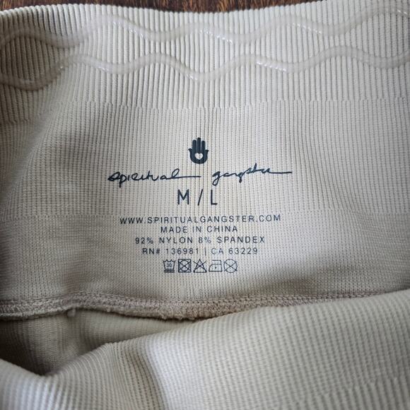 Spiritual Gangster x Peloton Love Sculpt Ribbed 7/8 Seamless Leggings, M/L NWOT - Picture 5 of 7